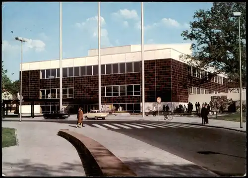 Ansichtskarte Göttingen Stadthalle, Autos 1965