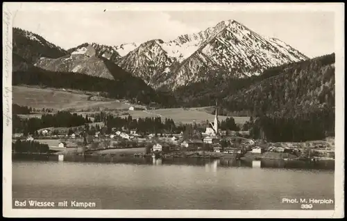 Ansichtskarte Bad Wiessee Stadt mit Kampen 1936
