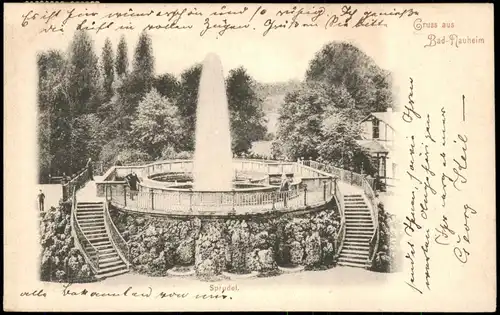 Ansichtskarte Bad Nauheim Partie am Sprudel 1901