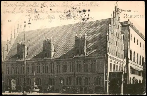 Ansichtskarte Hannover Altes Rathaus 1902