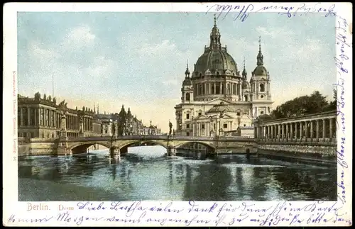 Ansichtskarte Mitte-Berlin Berliner Dom - Spreepartie 1904