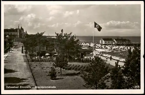 Ansichtskarte Zinnowitz Strandpromenade 1941