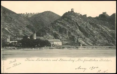 Kamp-Bornhofen Feindlichen Brüder - Burg Liebenstein & Burg Sterrenberg 1909