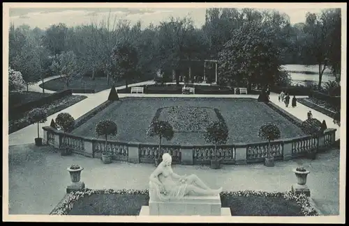 Ansichtskarte Karlsruhe Stadtgarten - Südeingang 1928