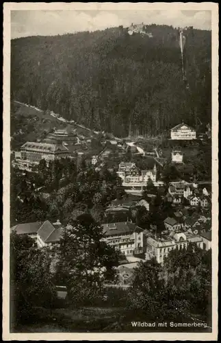 Ansichtskarte Bad Wildbad mit Sommerberg 1940  gel. Feldpost-Stempel WK2