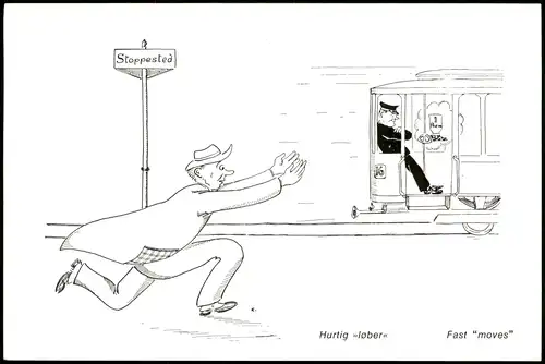 Ansichtskarte  Scherzkarte 1988  gel Servige Schweden Fernschach