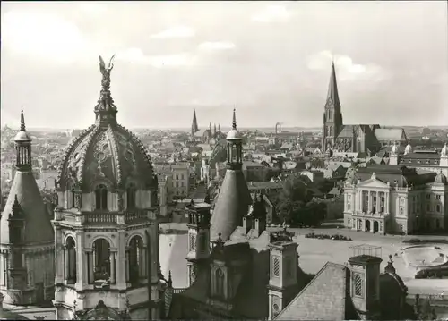 Ansichtskarte Schwerin Schweriner Schloss Blick auf den Dom 1983