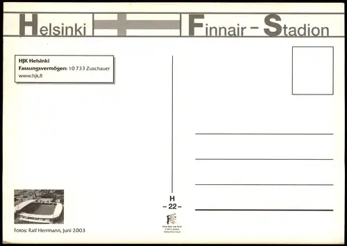 Postcard Helsinki Helsingfors Finnair - Stadion 2003