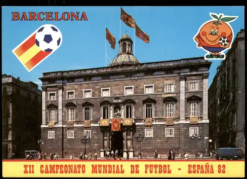 Postales Barcelona XII CAMPEONATO MUNDIAL DE FUTBOL ESPAÑA 82 1982
