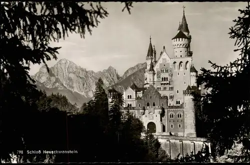 Ansichtskarte Schwangau Schloss Neuschwanstein, Fotokarte 1964