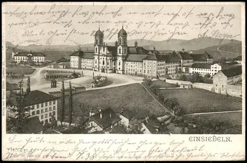 Ansichtskarte Einsiedeln Stadtpartien 1903