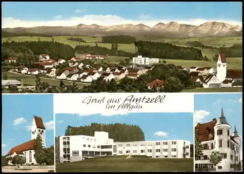 Ansichtskarte Amtzell Mehrbildkarte mit 4 Ortsansichten 1974