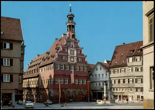 Ansichtskarte Esslingen Rathausplatz mit altem Rathaus 1971