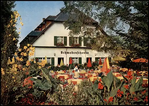 Ansichtskarte Insel Mainau-Konstanz Gasthaus Gasthof Schwedenschenke 1964