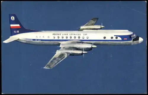 POLSKIE LINIE LOTNICZE LOT POLISH AIRLINES/Flugzeug  airliner Ilyushin 18 1985