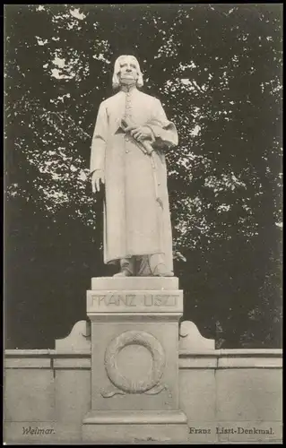 Ansichtskarte Weimar Liszt-Denkmal 1909