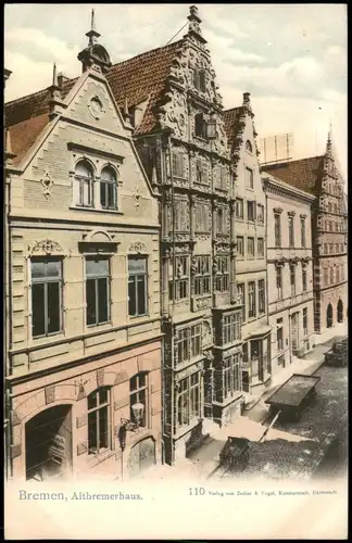 Ansichtskarte Bremen Altbremerhaus - Straßenpartie 1902