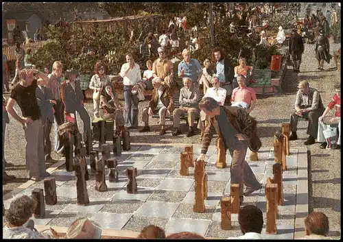 Stockholm Schack i Kungsträdgården, Schach-Spiel im Großformat 1985