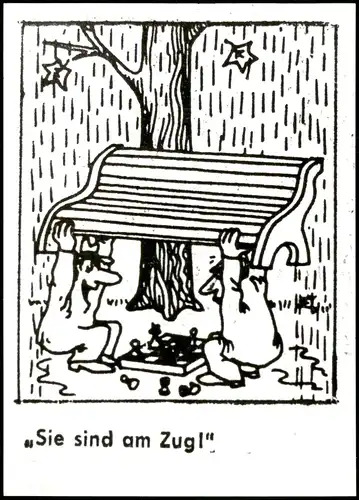 Ansichtskarte  Schach-Spiel Motiv-AK Illustration "Sie sind am Zug" 1982