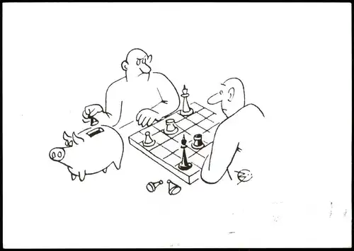 Ansichtskarte  Schach-Spiel Chess-Game Motiv-AK Spieler am Schachbrett 2003