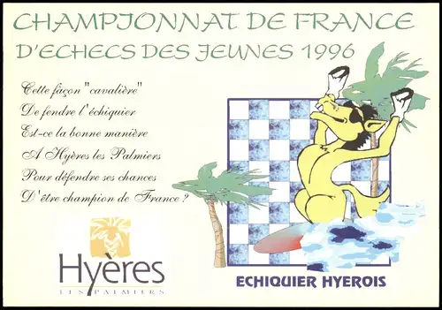 Ansichtskarte  SCHACH-Spiel CHAMPIONNAT DE FRANCE D'ECHECS DES JEUNES 1997