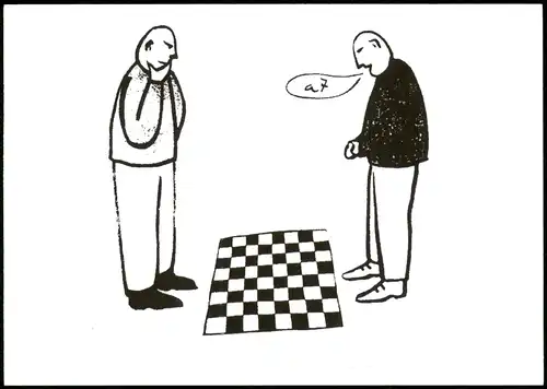 Ansichtskarte  Schach-Spiel Chess-Game Motiv-AK Schachzug Schachspieler 2002