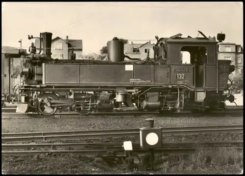 Radebeul Traditionsbahnlok 99 539 (ex. sächs. IV K) Bahnhof Ost 1982