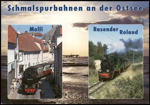 Ansichtskarte  Mehrbild-AK Schmalspurbahnen Ostsee Molli Rasender 1999