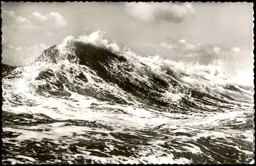 Ansichtskarte Norderney Windstärke 12 1962