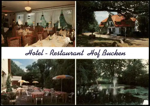 Ansichtskarte Aukrug Mehrbild-AK Hotel Restaurant Hof Bucken 1980