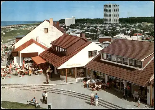 Ansichtskarte Sahlenburg-Cuxhaven Teilansicht mit Café Geschäften 1981