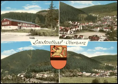 Ansichtskarte Lautenthal Mehrbildkarte mit 4 Ortsansichten 1975