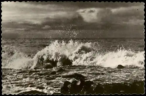 .Niederlande Holland / Dutch / Niederlande Nordsee stürmisches Meer 1963