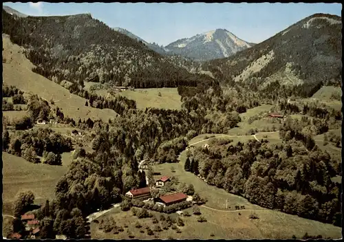 Ansichtskarte Brannenburg Ortsansicht mit Erholungsheim der D.P.G. 1966