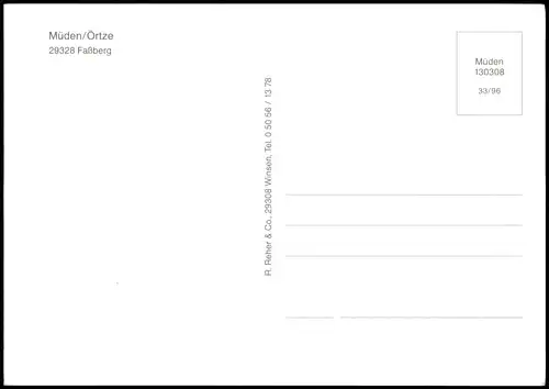 Müden (Örtze)-Faßberg Mehrbild-AK mit 4 Ansichten, Naturpark Südheide 1996