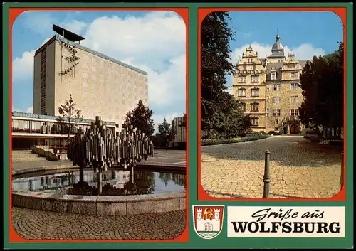 Ansichtskarte Wolfsburg Mehrbild-AK mit 2 Ansichten 1980