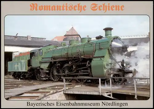 Bayerisches Eisenbahnmuseum Nördlingen alte Dampflokomotive Baureihe 18 1996