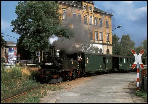 Eisenbahn Schmalspur-Dampflokomotive 99 1561-2 in Radebeul Ost 1991