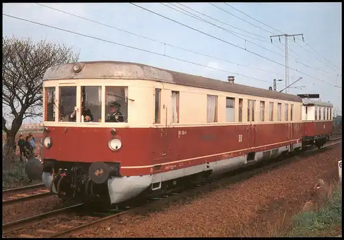 Eisenbahn Dieselelektr.-Triebwagen 185 254-0 in Riesa Sachsen 1989