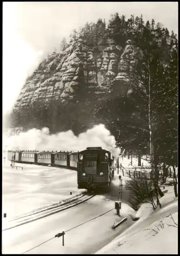 Oybin Schmalspurbahn im Winter Oberlausitz b Zittau 1986