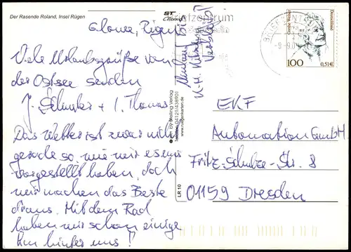 Verkehr Eisenbahn (Railway) Der Rasende Roland Insel Riigen 2001