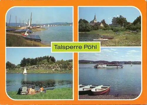 Ansichtskarte Pöhl Talsperre 1986