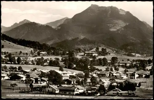 Hundham (Fischbachau)-Fischbachau Ortspanorama Leitzachtal mit Breitenstein 1963