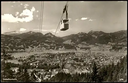 Ansichtskarte Oberstdorf (Allgäu) Nebelhornbahn, Stadt - Fotokarte 1957