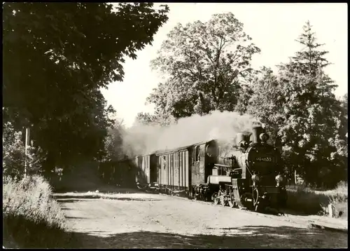 Schmalspurbahn Putbus Göhren Frühzug Einfahrt in Philippshagen 1977