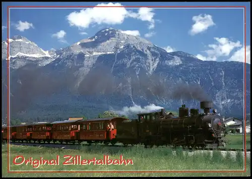 Zillertal Eisenbahn Zug Lokomotive Motiv-AK mit d. Zillertalbahn 2000