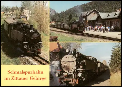 Schmalspurbahn Bei Teufelsmühl, Bahnhof Oybin und Jonsdorf 1990