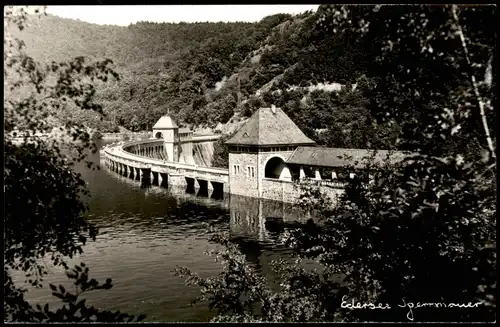 Ansichtskarte Waldeck (am Edersee) Edertalsperre Edersee Sperrmauer 1960