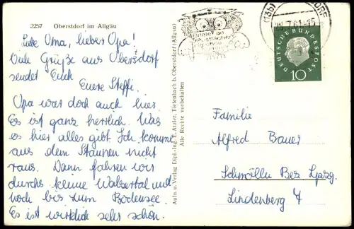 Oberstdorf (Allgäu) Mehrbildkarte Umland-Ansichten Allgäu uvm. 1961