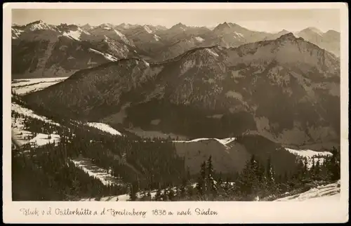 Pfronten (Allgäu) Ortspanorama Ostlerhütte a. d Breitenberg nach Süden 1952